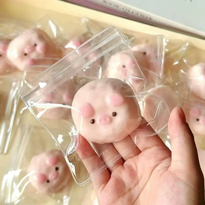 Jouet cochon rose à presser pour soulager l'anxiété et le stress, jeu sensoriel amusant pour les aut