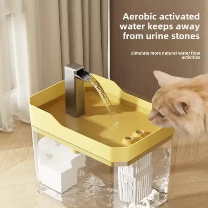 Fontaine à eau pour chat : Distributeur d'eau automatique pour animaux de compagnie avec filtres