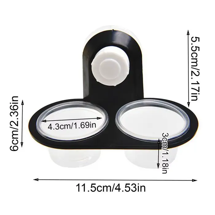Distributeur de nourriture pour gecko avec 4 coupelles, plateau d'accessoires pour une alimentation 