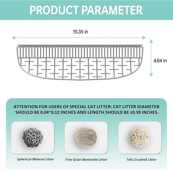 TONEPIE Accessoires pour litière automatique pour chat, Porte de bac, Pièces de rechange pour toilet