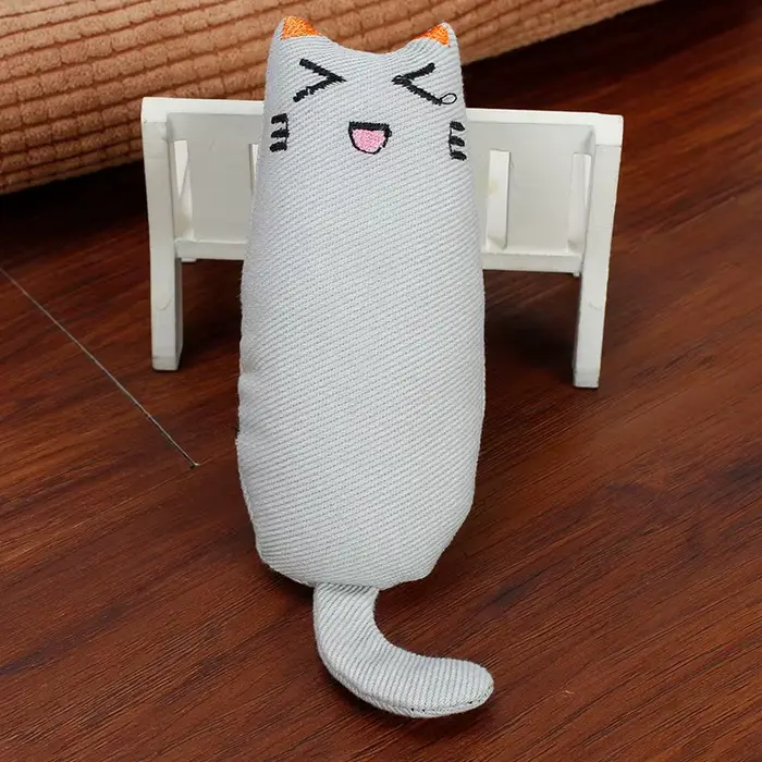 Peluche en herbe de cataire pour animal de compagnie, jouet mignon en forme de pouce, oreiller, meul