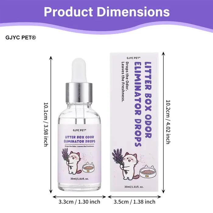 Désodorisant pour litière pour chat, parfum lavande, neutraliseur d'odeurs longue durée, sans danger