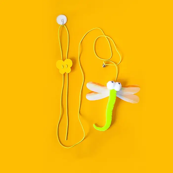 Jouets pour animaux de compagnie, bâton amusant pour chaton, corde élastique auto-hi en forme de lib